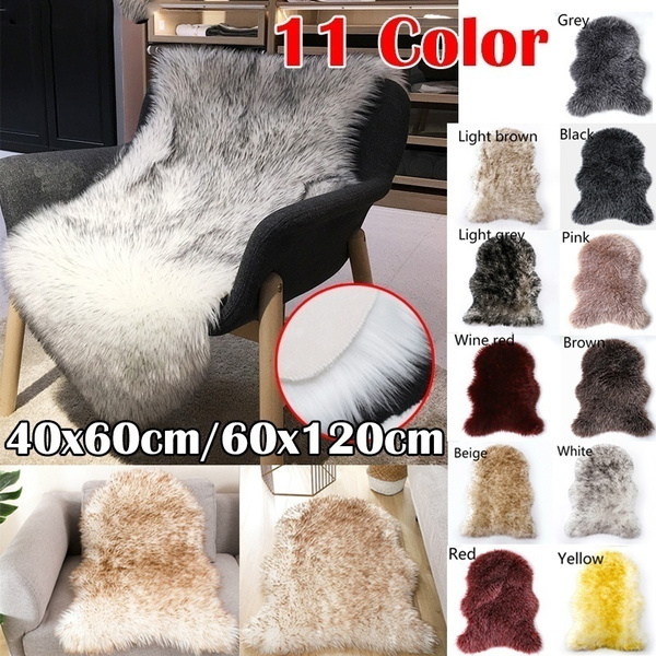 New Style Carpet Gradient Color Wool Blanket Imitation Sheep Fox Wool Dyed  Blanket Shaggy Carpet for Living Room Home Bath Chair Cover Modern Fluffy  Mats Kids Room Mats Silky Washable Faux Fur