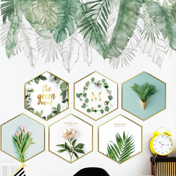 Wall Decor Green Leaf
