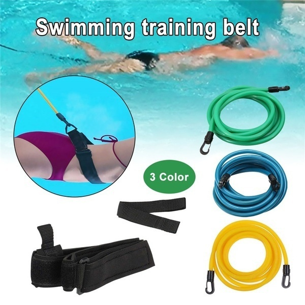 3-4M Swim Bungee Training Belt Swimming Resistance Safety Leash Exerciser Tether
