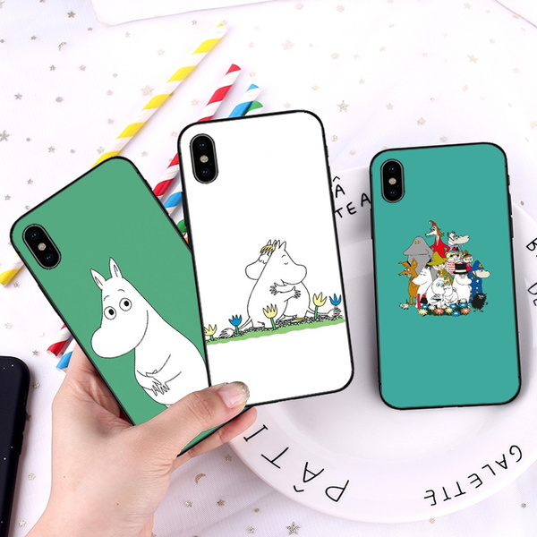 moomin Printed cute Phone Case for Samsung Galaxy S6 S7 Edge S8 S9 S10 Plus S10e Note 10 Plus 9 8 for IPhone XS 5s 6s 6 7 8 Plus X XS Max 11 Pro Max