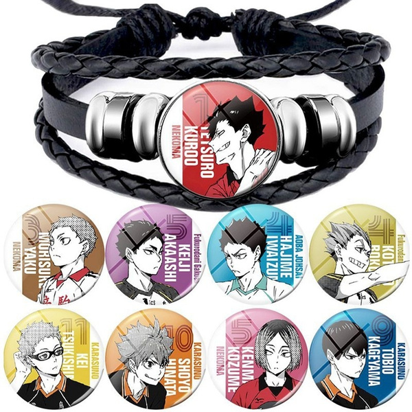 10 Styles Japanese Anime Haikyuu Weave Bracelet Cartoon Anime