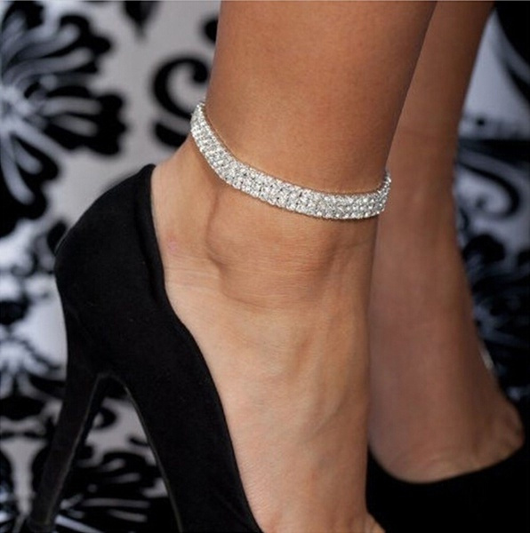 womens diamond anklet