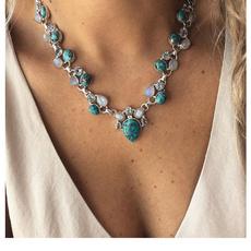 Sterling, Turquoise, Choker, Jewelry