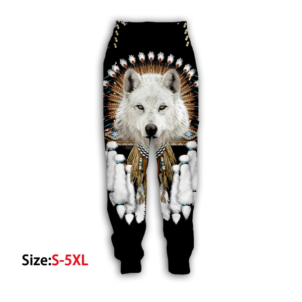 Son Goku Sunset Joggers Native Indian Wolf 3d Printed Jogger Sweatpants  Women Men Hip-hop Full Length Trousers Pants plus size NIW20073101