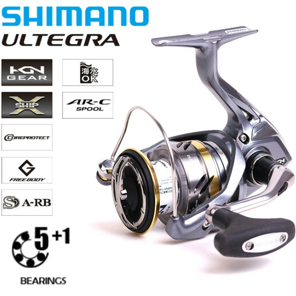 100% New Original Shimano ULTEGRA FB 1000 2500 C3000 4000 5+1BB Spinning  Fishing Reel X-Ship Saltewater Fishing Wheel