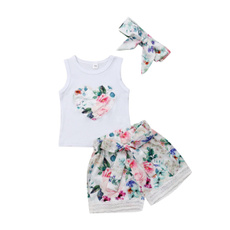babygirlfloralclothe, Vest, Summer, summerclothingset