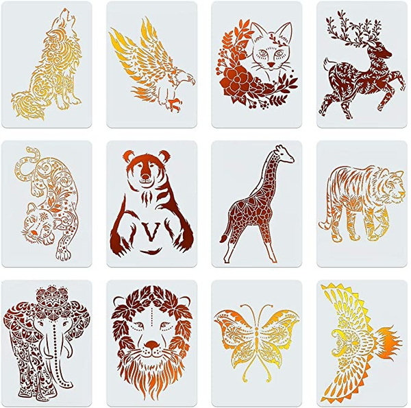 1pc Animal Mandala Stencils Painting Templates for DIY Art Crafts Painting on Wood Canvas Wall Furniture Decor(8 X 12 Inch) | Wish 1pc Animal Mandala Stencils Painting Templates for DIY Art Crafts Painting on Wood Canvas Wall Furniture Decor(8 X 12 Inch) | Wish
