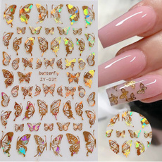 butterfly, nail decals, Holographic, Jewelry