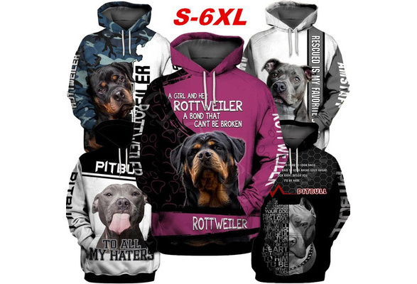 Funny Rottweiler dog 3D Print Hoodies Men Women Casual Pullover Sweatshirts Tops