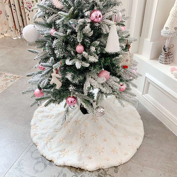 Christmas Tree Skirt Christmas Ornaments Xmas Floor Mat Carpet Home Decor 