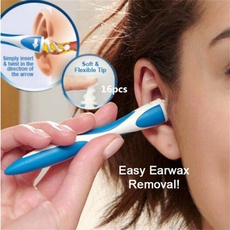 cozy Smart Silicone Ear Washer with 16 Replaceable Heads Spiral Rotary Ear Picker Ear Cleaning Spoon