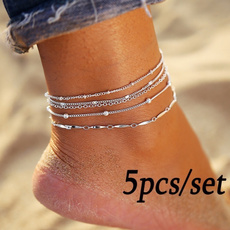 925silveranklet, Jewelry, Chain, Simple