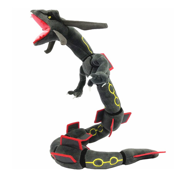 80cm High Quality Cute Rayquaza Plush Toy Shiny Pokemon Black Rayquaza Doll  Plushies Home Decor Xmas Gifts For Child Kids Fans
