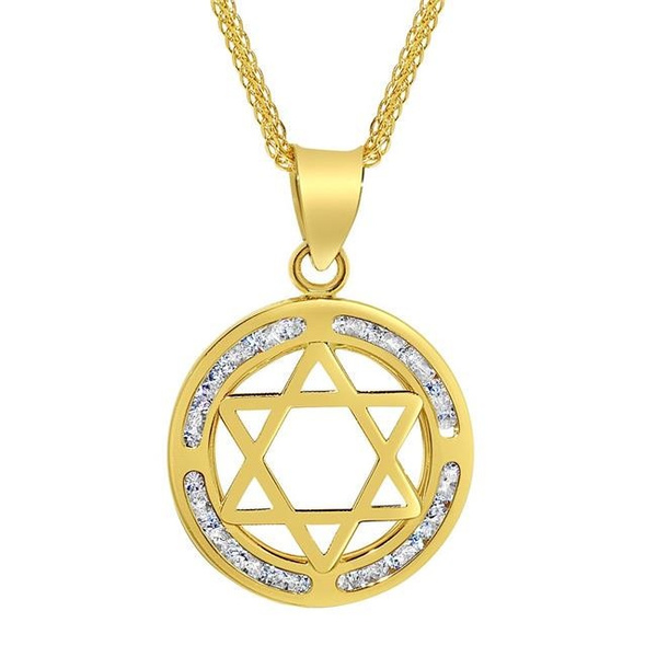 14K Yellow Gold Cubic Zirconia Round 