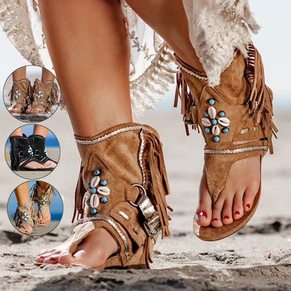 Bohemian Style Flat Sandals for Women Summer 2023 Clip Toe Gladiator  Sandals Woman Plus Size Soft Bottom Beach Shoes Flip Flops - AliExpress