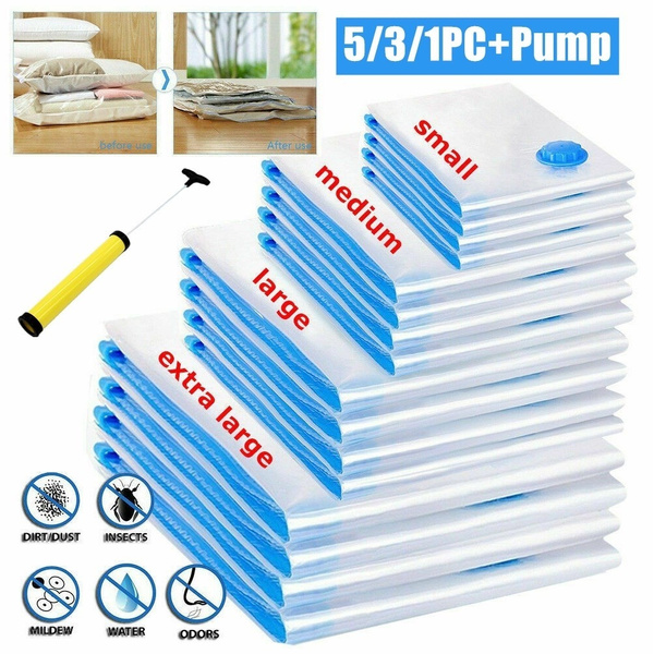 Household Vacuum Seal Compression Storage Bags Compressed Organizer Clothes 1pc 