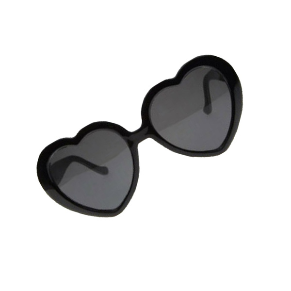 SOIMISSPeach Heart Special Effects Glasses Interesting Eyewear Light Diffraction Glasses Funny Eyeglasses for Bar Night Club White