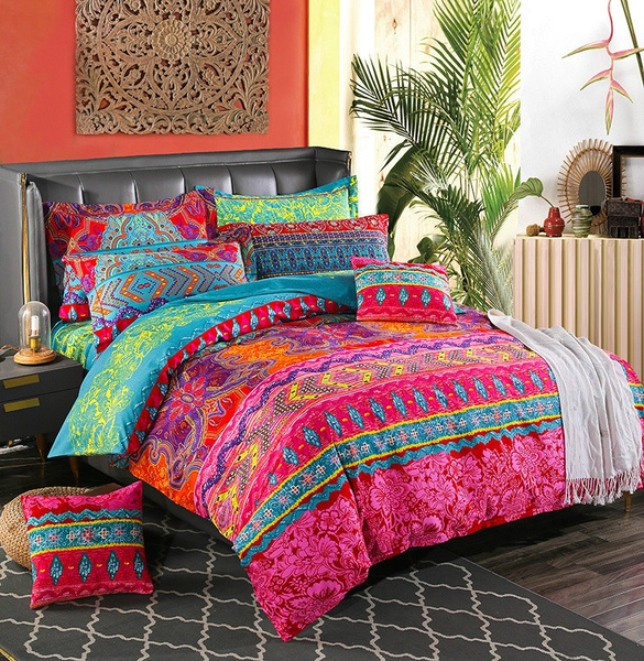 boho single quilt cover