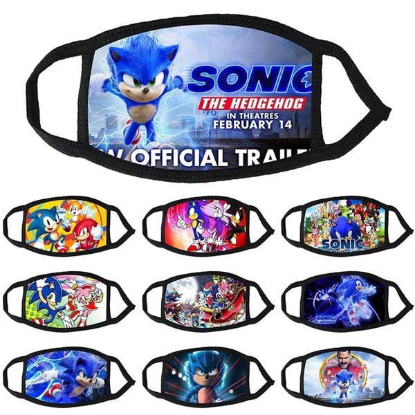 12 Styles Reusable Funny Cute Sonic The Hedgehog 3D Printed Adults Kids ...