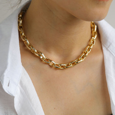 Chain Necklace, Moda, punk necklace, Joyería de pavo reales