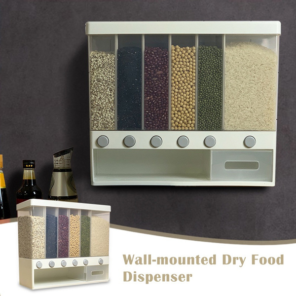 Wall-Mounted Dry Food Dispenser Kitchen Rice Storage Container - On Sale -  Bed Bath & Beyond - 36256519