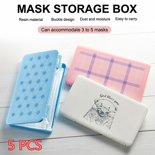 1/3pcs Fashion Portable Mask Storage Box Face Mask Container Dustproof