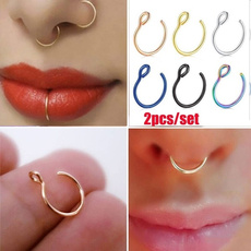 fakepiercing, Jewelry, fauxnosering, Simple