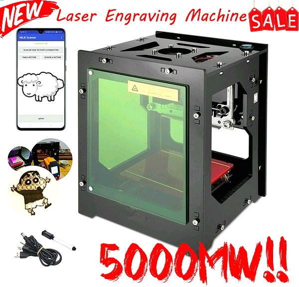 Hot Sale Upgrade Neje Dk 8 Kz 5000mw Mini Usb Laser Engraving Machine Automatic Cnc Wood Router Laser Engraver Printer Cutter Cutting Machine Wish