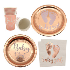 happybirthday, Shower, Baby Girl, paperplate