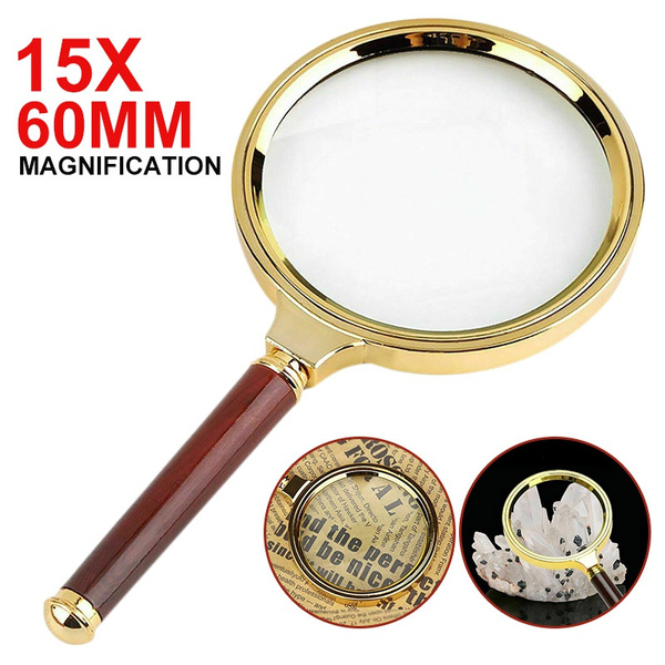 15X Handheld Magnifier Magnifying Glass Loupe Reading Jewelry Aid Big Large  60mm