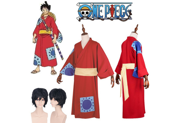 Anime Luffy Kimono Cosplay Traje, Wano Country Arc, vestido Lolita