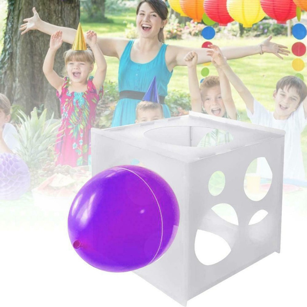 11 Holes Balloon Sizer Measurement Tool Box Cube Template Box for Birthday  Wedding Party
