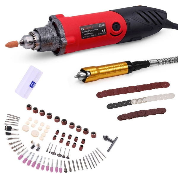 GOXAWEE Mini 110V/220V Power Tools Electric Mini Drill Rotary Grinder DIY  Drill Polishing Machine with 4/95/118/169 Pcs Rotary Tools Accessories for