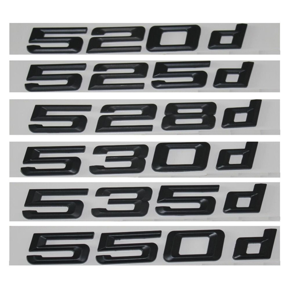 Black 520d 525d 528d 530d 535d 550d Rear Boot Trunk Lid Letters Badge ...