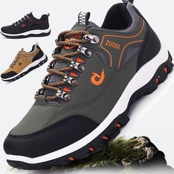 Scarpe da trekking da uomo Stivali antiscivolo da esterno Scarpe da trekking  in pelle da escursionista leggere impermeabili da trekking all'aperto | Wish