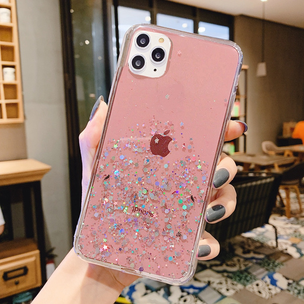 per IPhone 13 Pro Max Custodia, Glitter Bling Funda IPhone 13 Pro / 13 Mini  / 13 / 12 Pro Max / 12 Pro / 12 / SE 2020 Cover morbide trasparenti | Wish