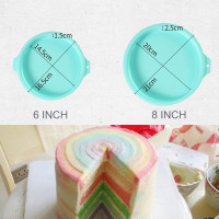 8inch Silicone Cake Round Shape Mold Kitchen Bakeware DIY Desserts