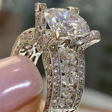 Sterling, DIAMOND, wedding ring, Classics