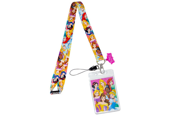 Disney Princess Lanyard ID Holder Keychain 18.5" NEW 