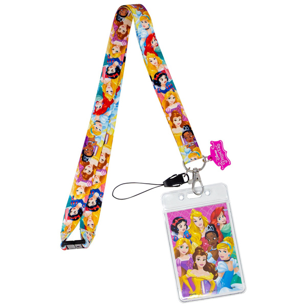 Disney Princess Moana Mulan Rapunzel Lanyard / Keychain / Lanyard Badge  Holder / Matching Plastic ID Name Disney Character Lanyard Gift 
