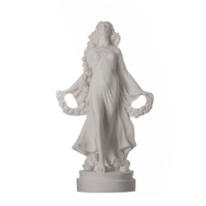 Goddess, Flowers, Sculpture, Statue