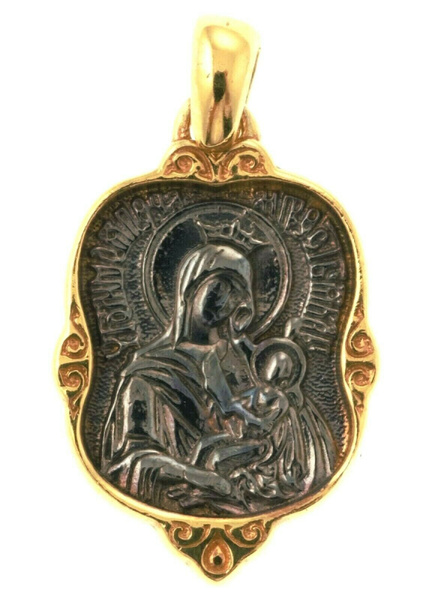 Handmade 925 Sterling Silver Pendant – Orthodox Mother Of God, Solid Hallmarked, Nickel-Free