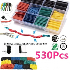 2021 New 127/164/328/530Pcs Various Specifications Heat Shrink Tubing Insulation Shrinkable Tube Assortment Electronic Polyolefin Ratio 2:1 Wrap Wire Cable Sleeve Kit