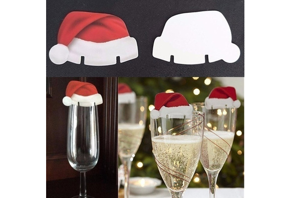 Card Decoration Christmas Wine Cup 