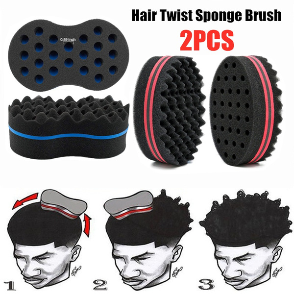 Magic Twist Hair Sponge, Barber Hair Brush Sponge, Styling Tool For Afro  Curl, Coils, Dreadlocks (2 PACK)