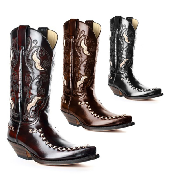 Shiny burgundy outlet boots