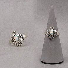 Sterling, Silver Ring, Vintage, opals