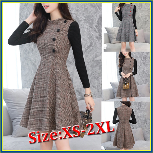 Maxi high waisted winter wool dress women 4710 – XiaoLizi