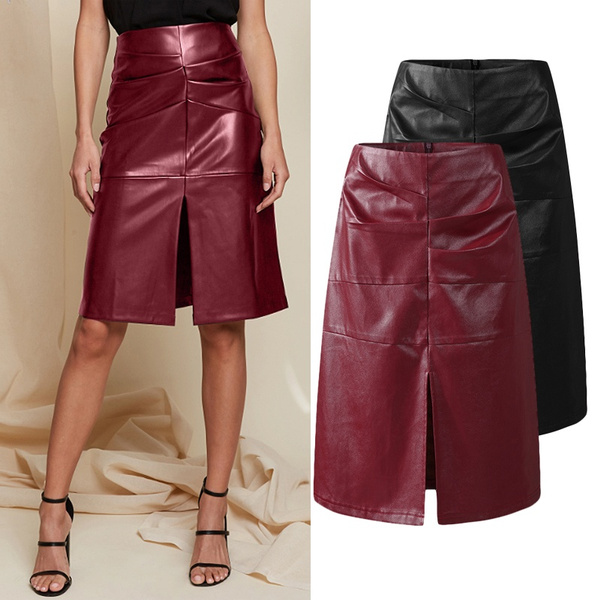 Women's Stylish Streetwear Leather Skirt