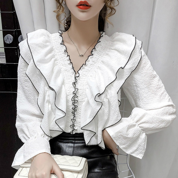 Victorian style hot sale ruffle blouse